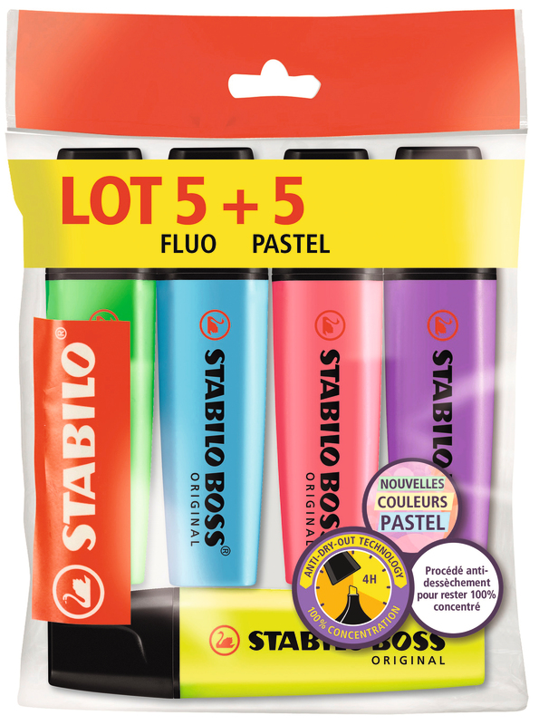 LOT DE 5 + 5 SURLIGNEURS 