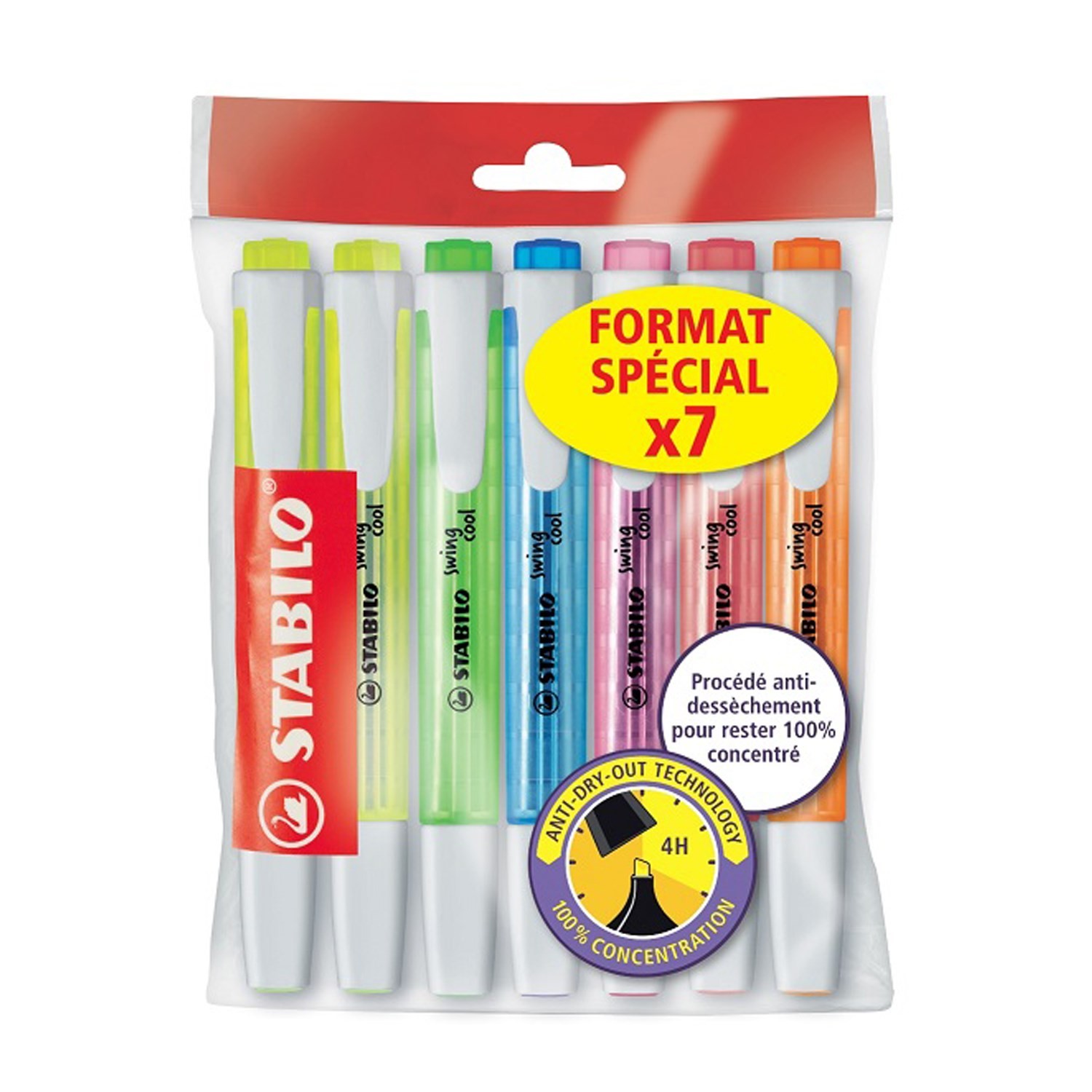 Surligneurs X7 Ecopack swing cool STABILO