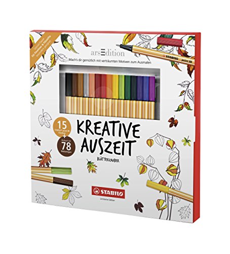Stabilo D/87-2409 pour adultes livre à colorier - créative pour - avec étui 15 point 88, blätterzauber code EAN 4006381490559 
