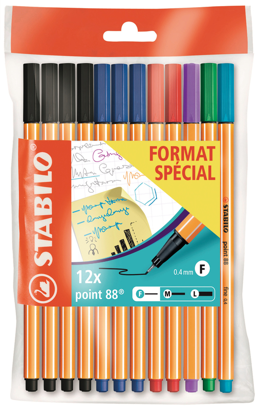 12 FEUTRES D'ECRITURE POINT 88 STABILO
