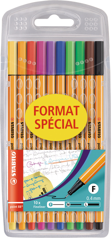 10 STYLOS-FEUTRES POINT 88 STABILO