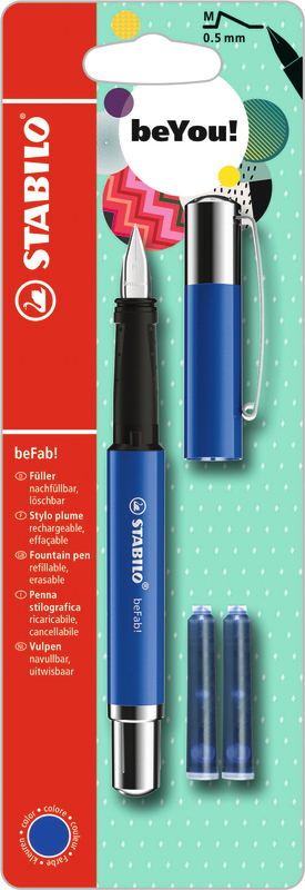 STABILO 1 STYLO-PLUME BEFAB! + 2 CARTOUCHES STABILO code EAN 4006381522731 