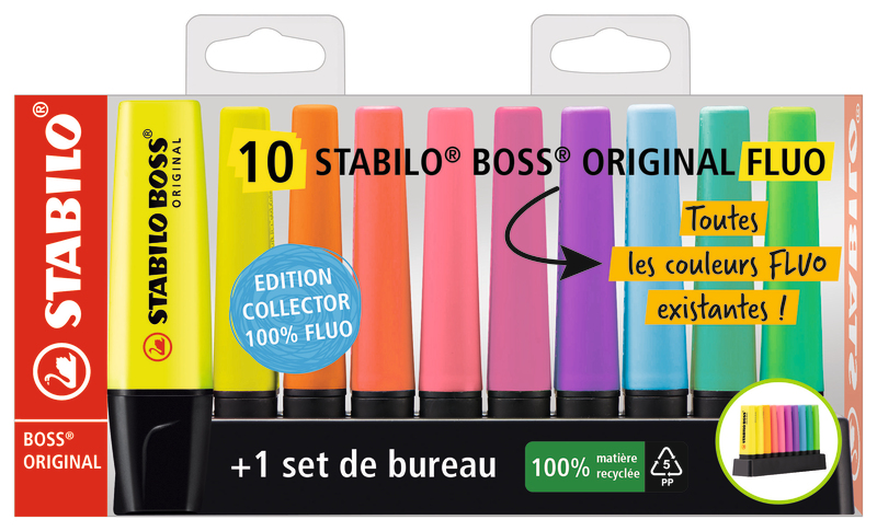 COFFRET SURLIGNEURS FLUO STABILO