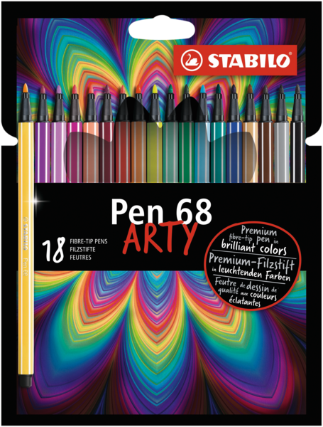 STABILO 18 FEUTRES DE COLORIAGE PEN 68 ARTY 
STABILO code EAN 4006381547024 