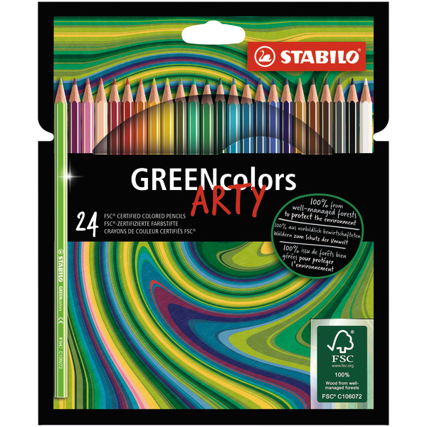 STABILO 24 crayons de couleur GREENCOLORS ARTY
 code EAN 4006381547260 