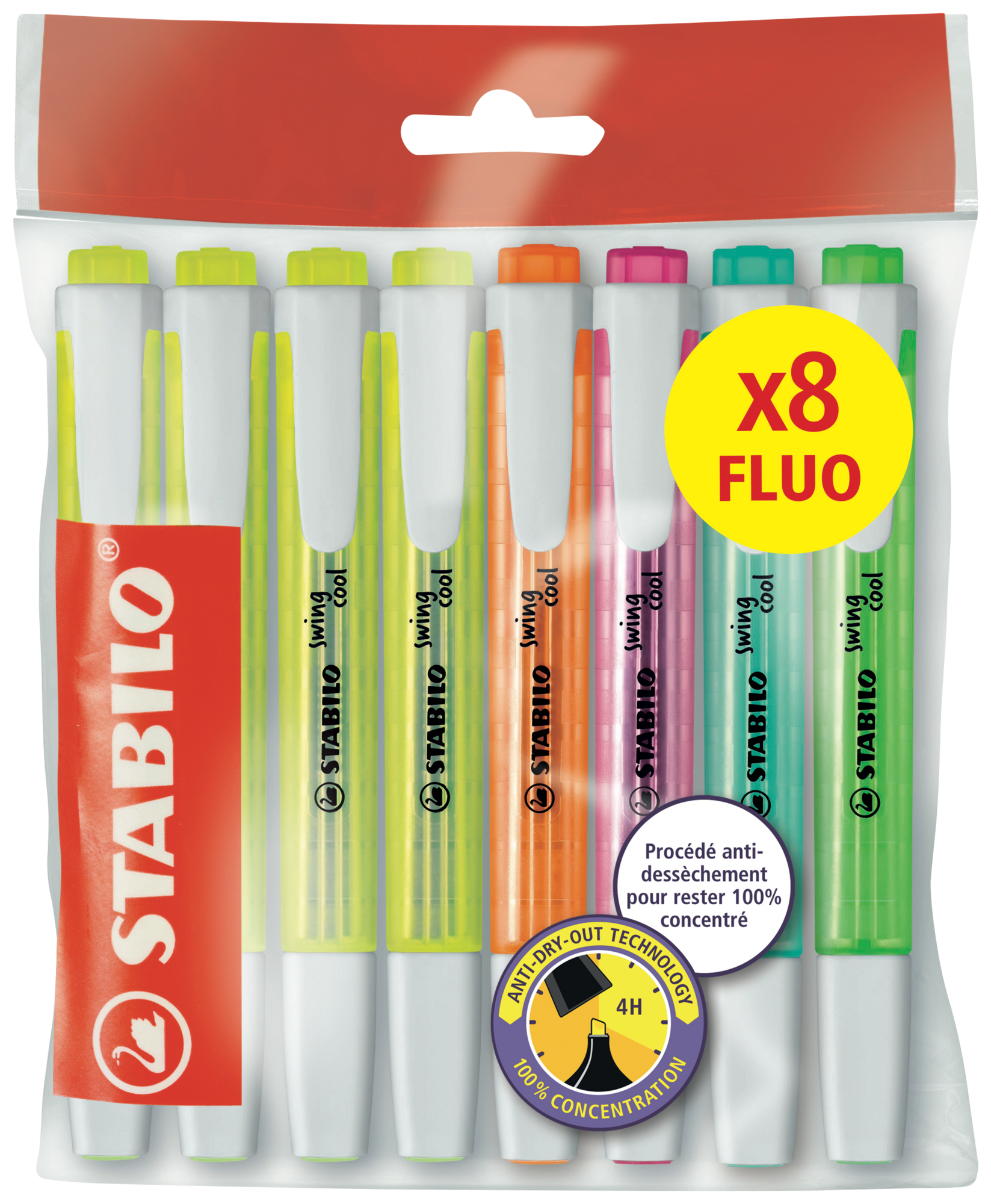 STABILO 8 surligneurs "Swing Cool" FLUO code EAN 4006381563734 