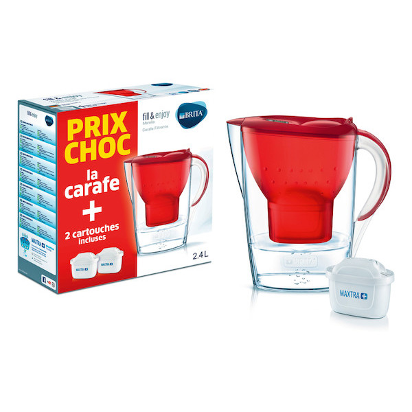 Carafe filtrante Marella Brita + pack de 4 cart...
