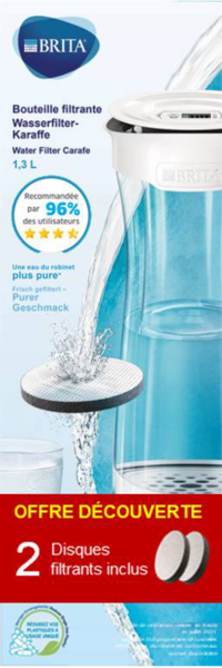 Bouteille filtrante Fill and serve+ 2 microdiscs 