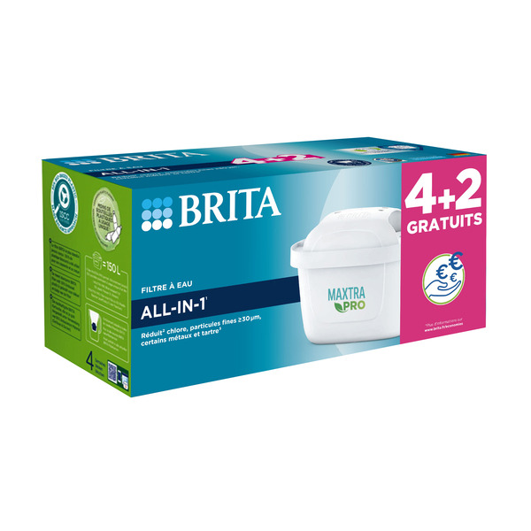 Pack 4+2 filtres à eau MAXTRA PRO ALL-IN-1*