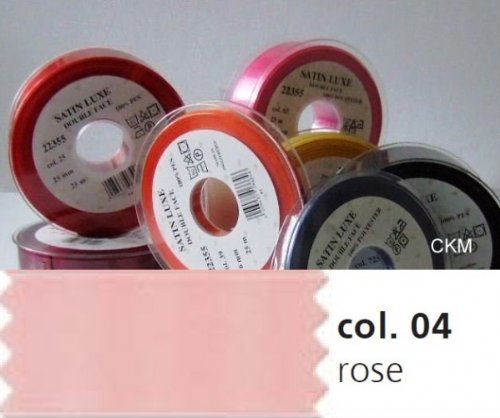 Ruban Satin Luxe Double Face 25 mm Coloris Rose...