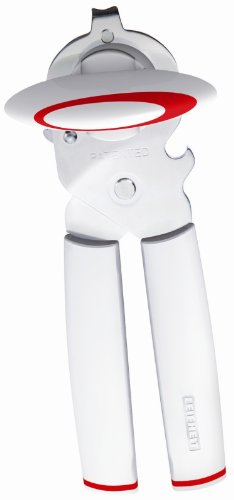 Leifheit 03133 Ouvre-Boîte Safety Blanc/Rouge