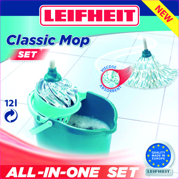 Balai Classic Mop et seau avec système de lavage