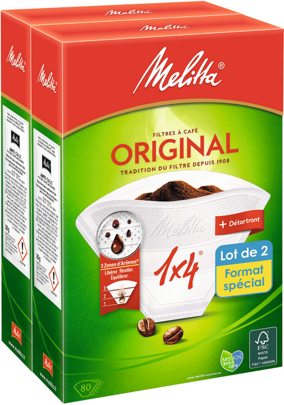 2 BOITES FILTRE A CAFE N° 4 BLANC X 80 melitta