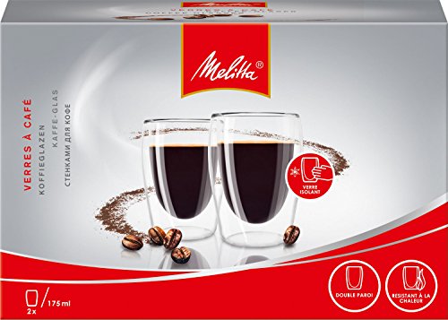 Lot de 2 verres pour café long - 16,8 x 8,6 x 1...