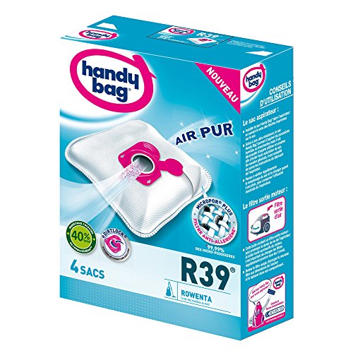 Melitta Handy bag - r 39 - sac aspirateur microfibre anti-allergène - rowenta silence force - rowenta silence force compact - 4 sacs et 1 filtre sortie d'air code EAN 4006508216383 