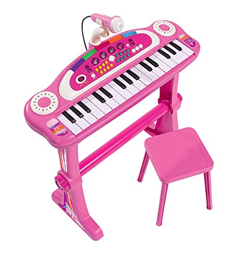 Clavier Musical avec Microphone Rose