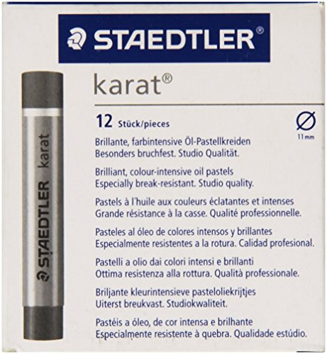 Karatâ lot de 12 pastels à l'huile noir