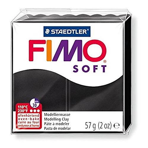 FIMO Pâte à modeler à cuire SOFT, Noir, 56 g