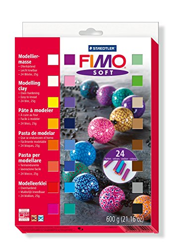 - fimo soft - set 24 1/2 pains pâte à modeler 2...