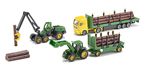 Siku - 1801 - véhicule miniature - modèle à l'échelle - john deere coffret forestier code EAN 4006874018017 