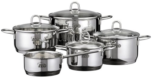 Elo Set de cuisson 5 pièces en acier inoxydable...