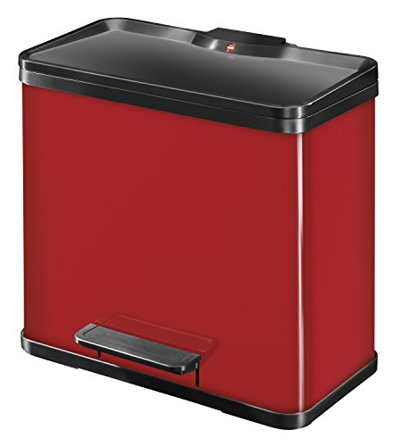 0630-240 poubelle en métal rouge, 47 x 35 x 44 cm