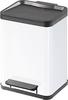 Poubelle de tri à pédale Trento Eco duo 22 Hail...