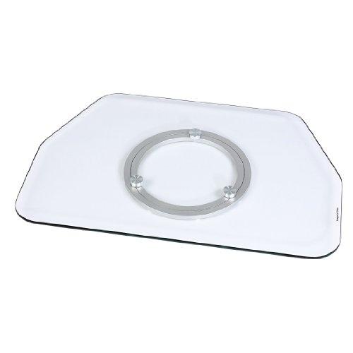 84028 plateau rotatif en verre transparent pour...