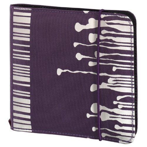 Up to fashion étui en nylon pour 24 cd/dvd violet