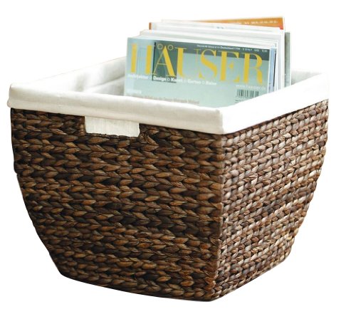 porte revues marron avec doublure textile