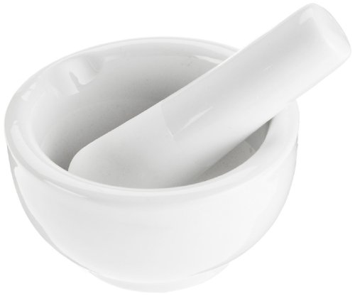 Mortier en porcelaine 7 x 4 cm blanc