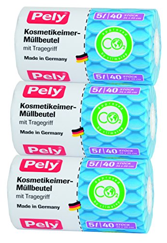 Pely 5975 Sacs poubelle avec poignée Respectueu...