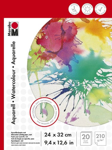 MARABU Bloc 20 feuilles Aquarelle 240 x 320 mm ...