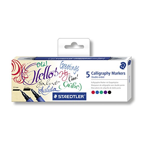 - calligraph duo 3002 - boîte de 5 feutres de c...
