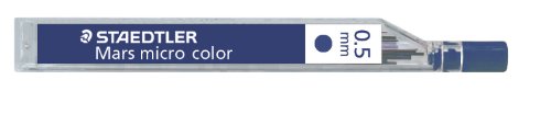 - mars micro color 254 - etui 12 mines 0,5 mm bleu