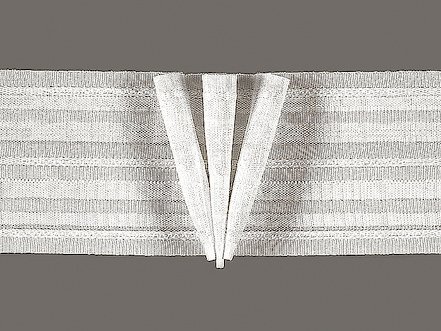 Flamand falte 8 cm de large, blanc, Breite: 8.0...