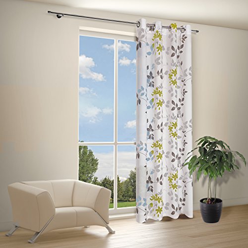 mein-gardinenshop.de - Gardinenshop tOBAGO voilage :  140 x 235 cm motif feuilles vert code EAN 4007863600725 