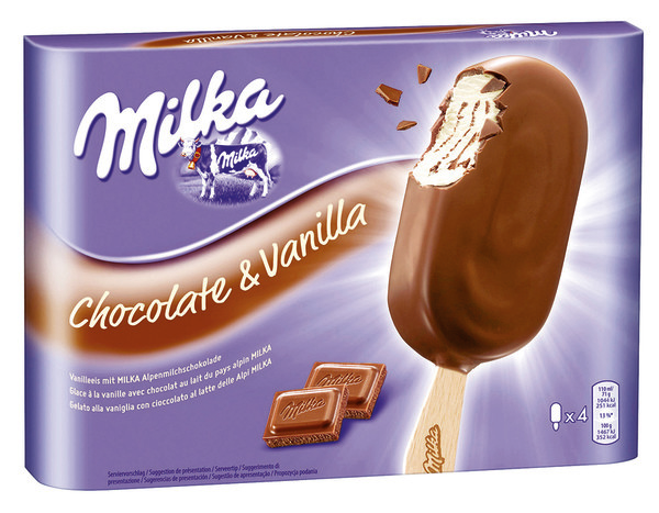 BÂTONNETS GLACÉS CHOCOLATE & VANILLA MILKA
