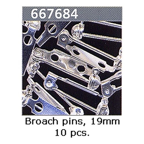 Gutermann Broche broches?: 19 mm plaqué argent?:?: Lot de 10 code EAN 4008015643997 