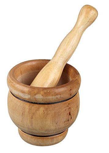 30968 mortier/pilon bois beige 8 x 8 cm