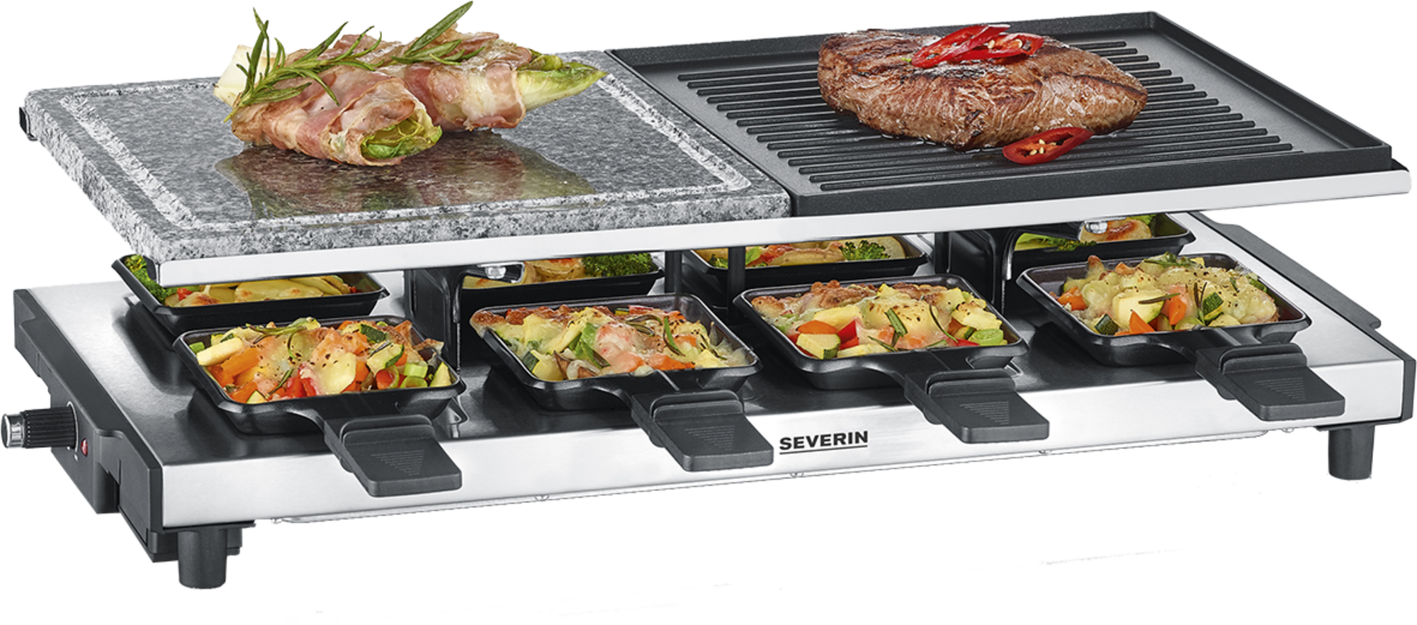 RACLETTE AVEC PIERRE ET PLAQUE DE CUISSON