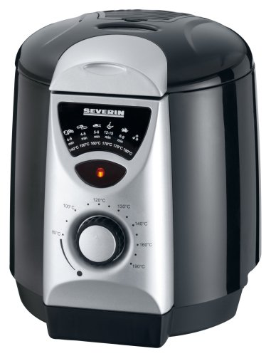 Severin - 2408 - mini friteuse fondue - 840 w - 950 ml - 6 fourchettes à fondue - noir / argent code EAN 4008146240805 