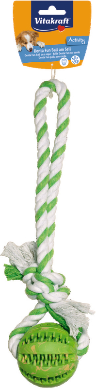 BALLE DENTA EN CAOUTCHOUC SUR CORDE Vitakraft