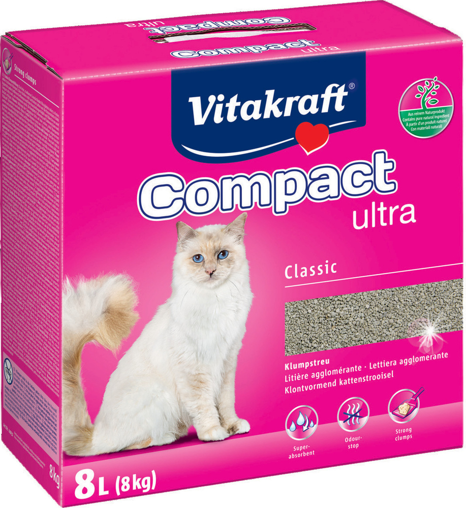 LITIÈRE MINÉRALE AGGLOMÉRANTE “COMPACT ULTRA”
