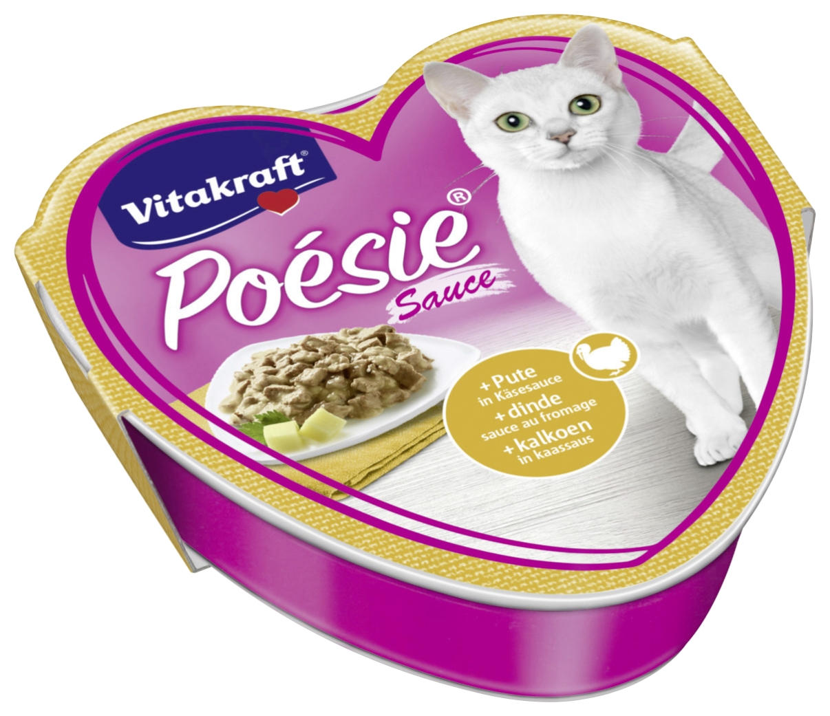 Barquette Poésie dinde sauce au fromage Vitakraft