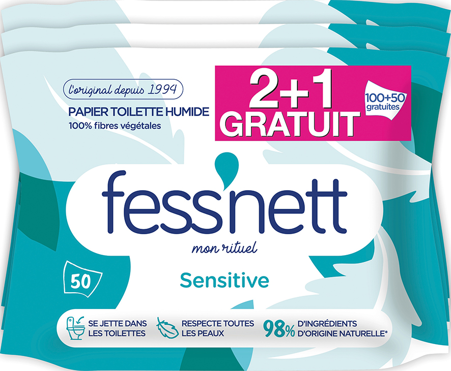 Fess'nett PAPIER TOILETTE HUMIDE code EAN 4008455493817 