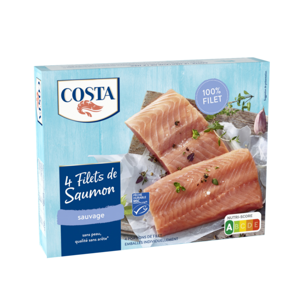 Filets de saumon sauvage surgelés