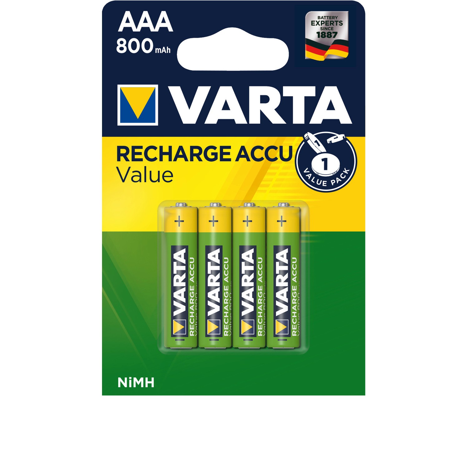 Pile rechargeable AAA NiMH 800 mAh VARTA