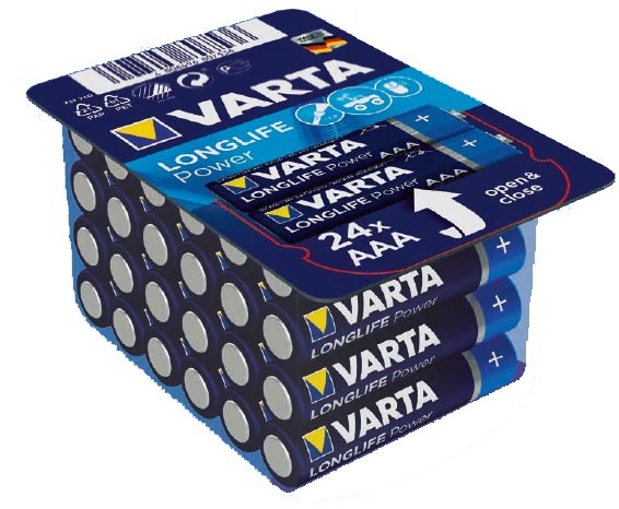 LOT DE 24 PILES ALCALINES(4) “LONGLIFE POWER”(1)