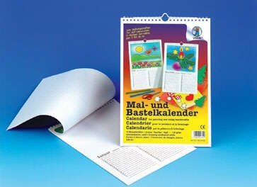 Calendrier vierge à dessiner, décorer, peindre,...